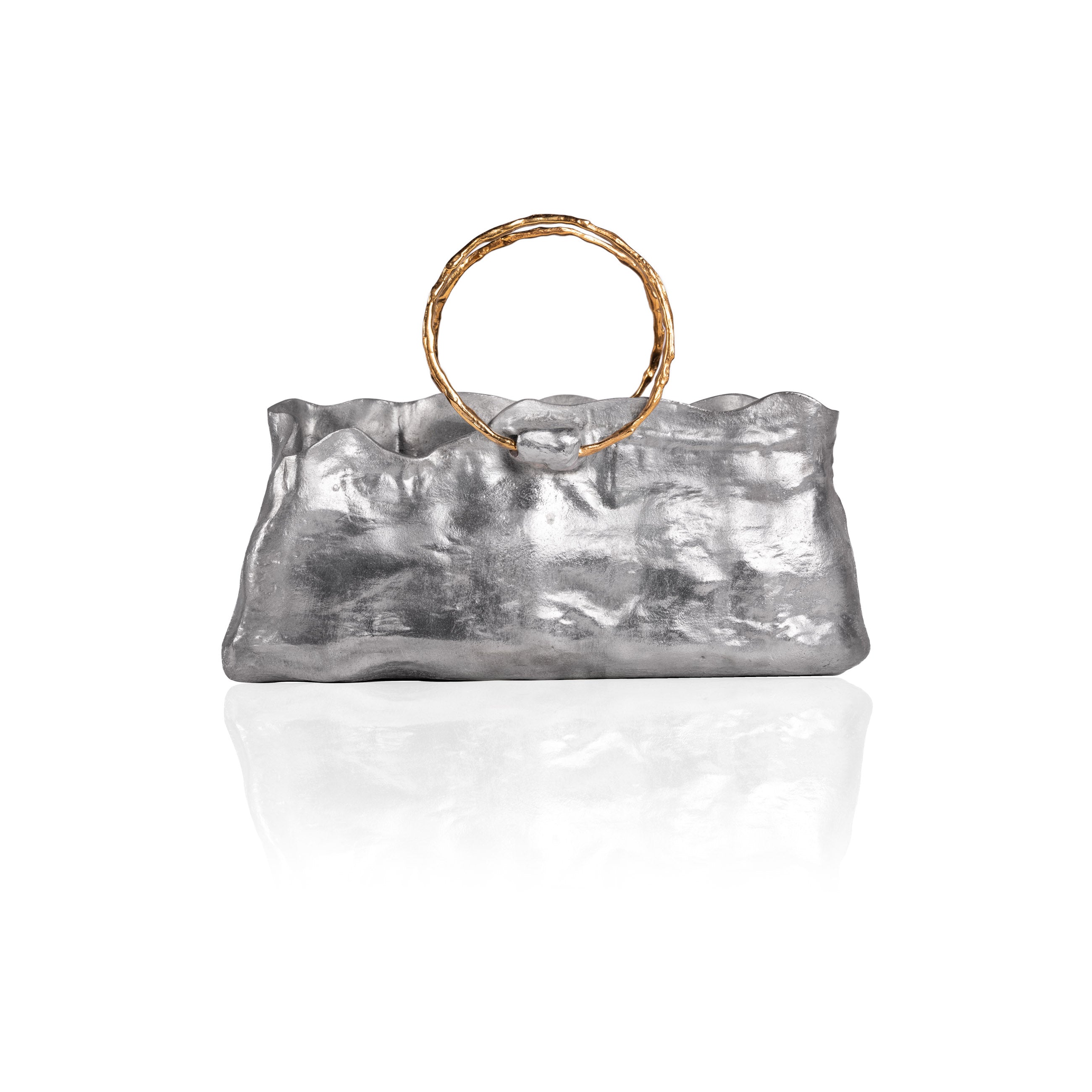 Mini Silver and Gold Handbag