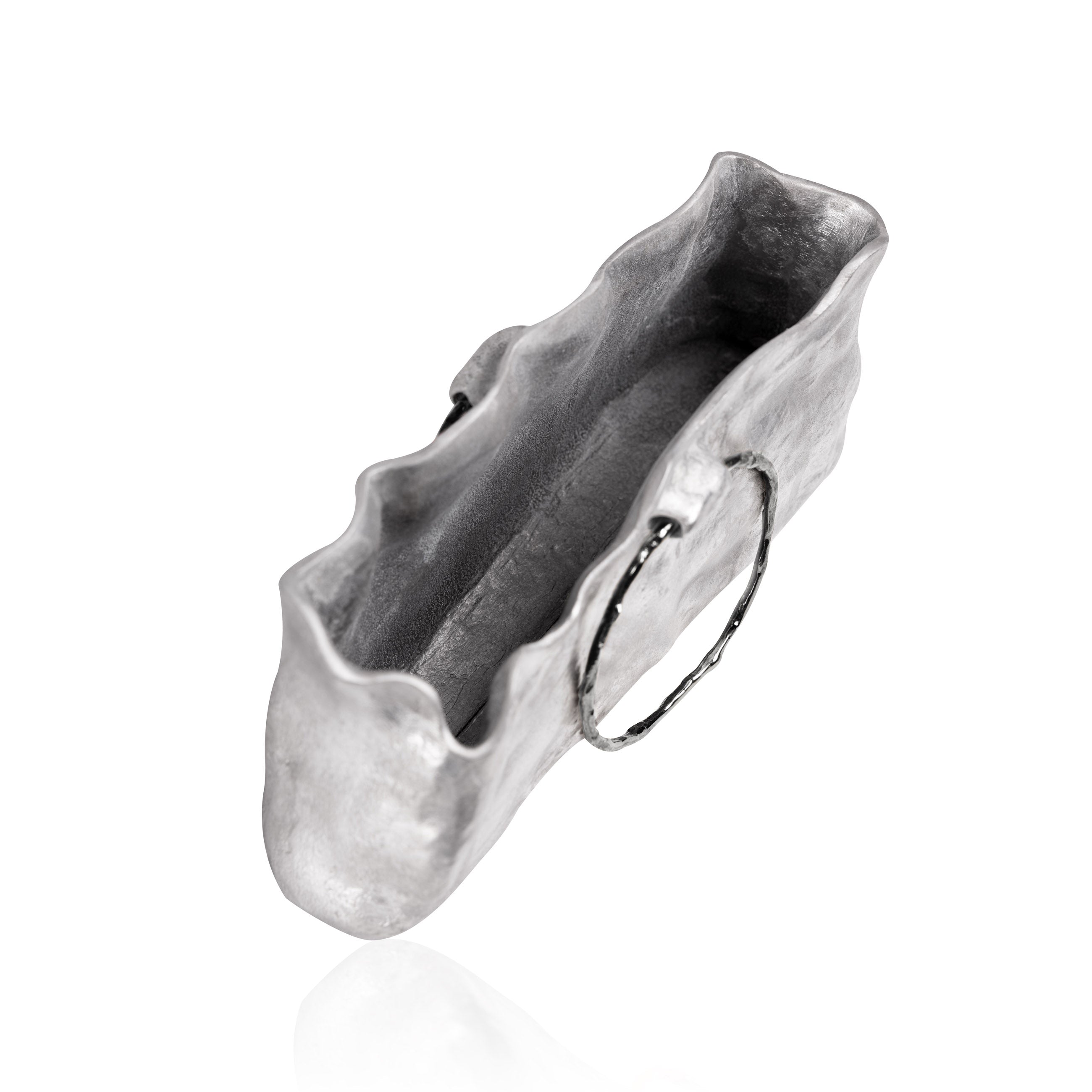 Mini Silver and Black Handbag