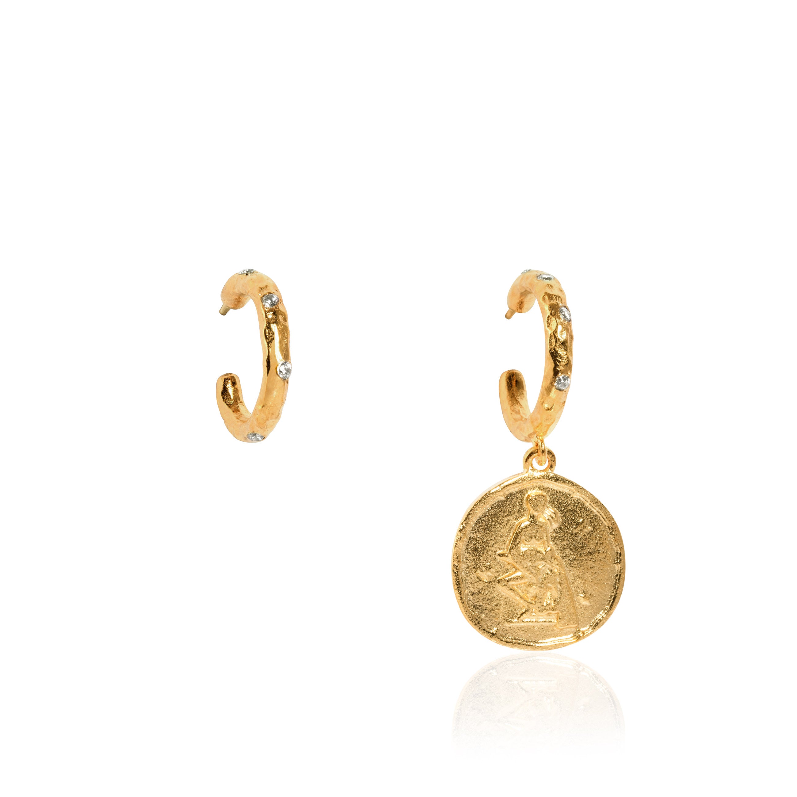 Golden Zodiac Hoops