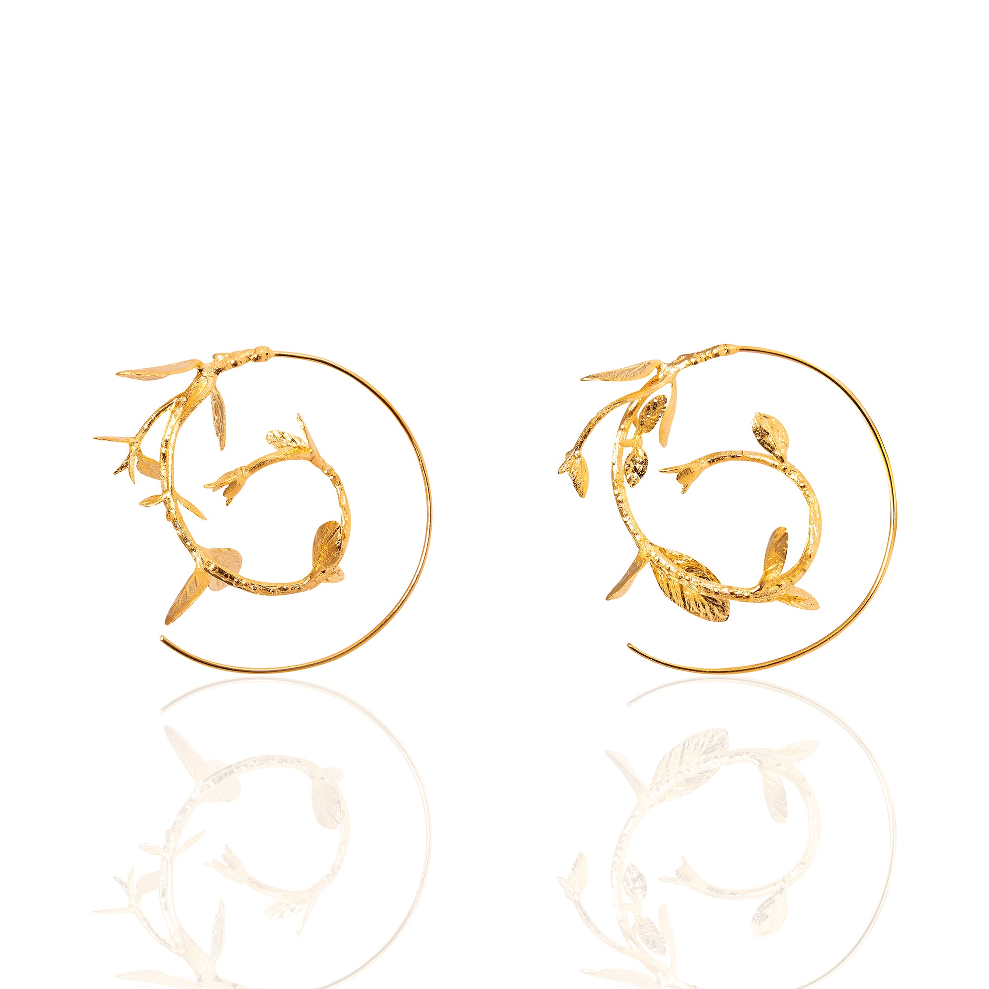 Golden Spiral Thyme Earrings