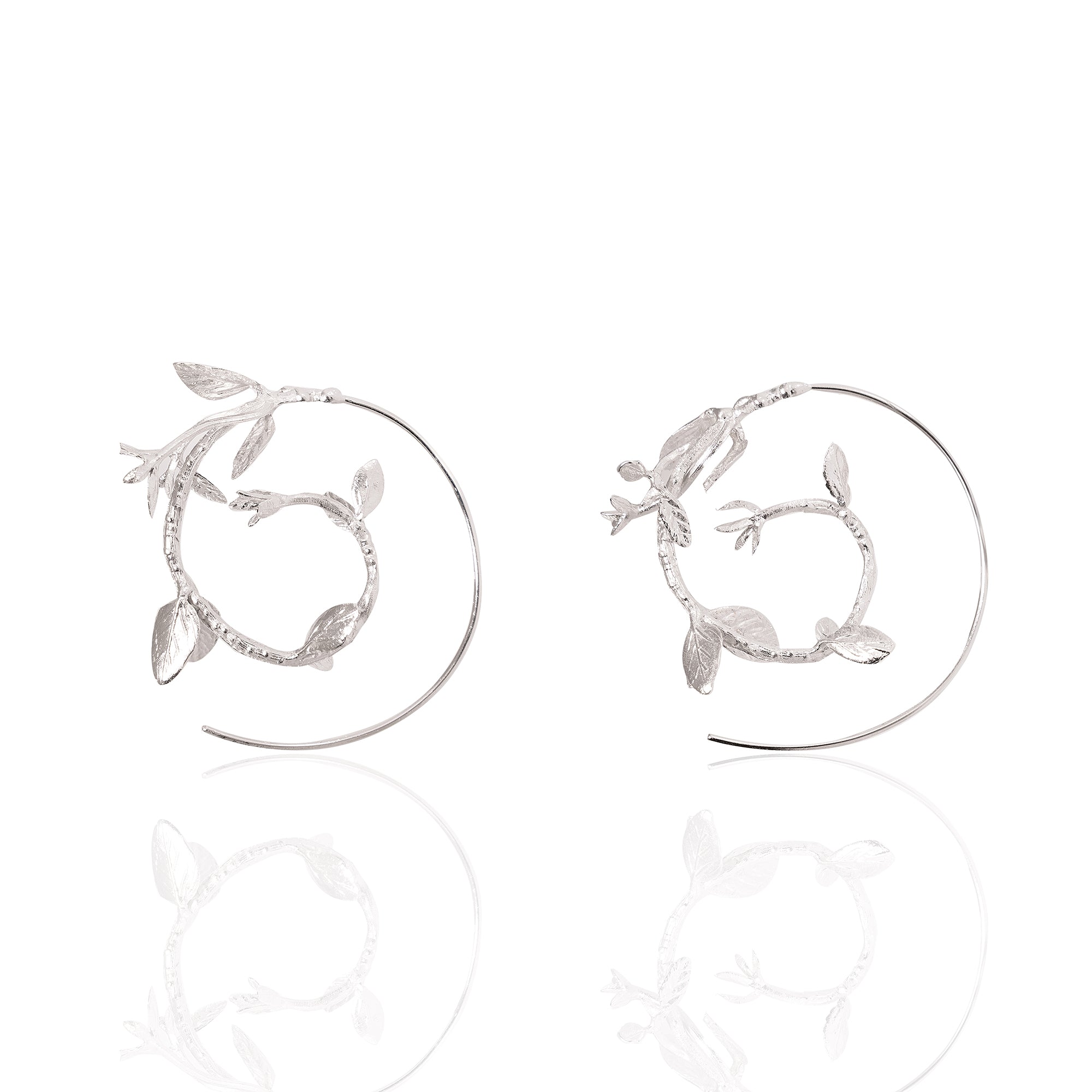 Silver Spiral Thyme Earrings