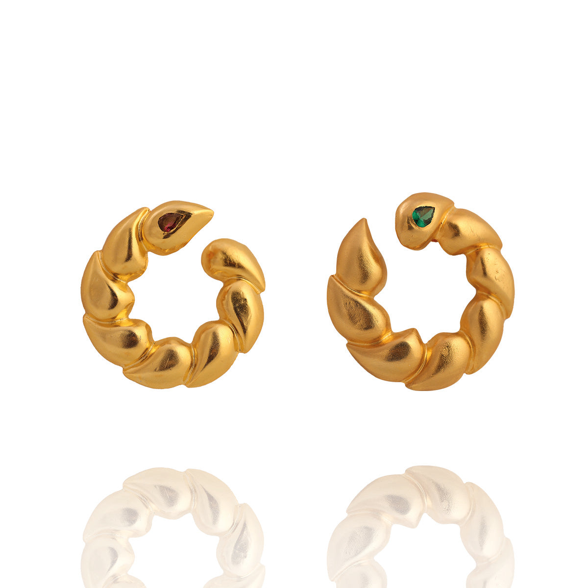 Green & Red Retro Earrings