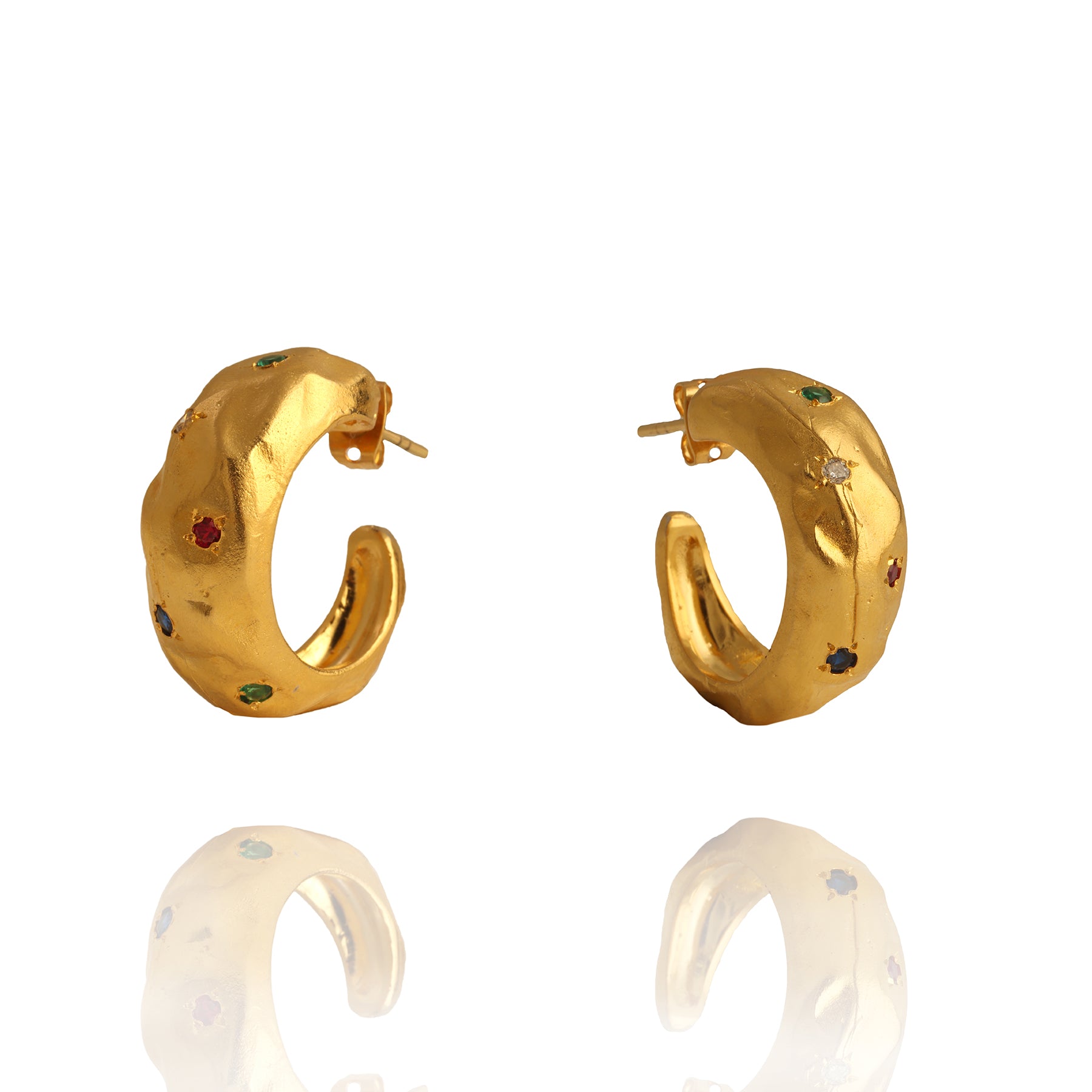 Chunky Gem Hoops