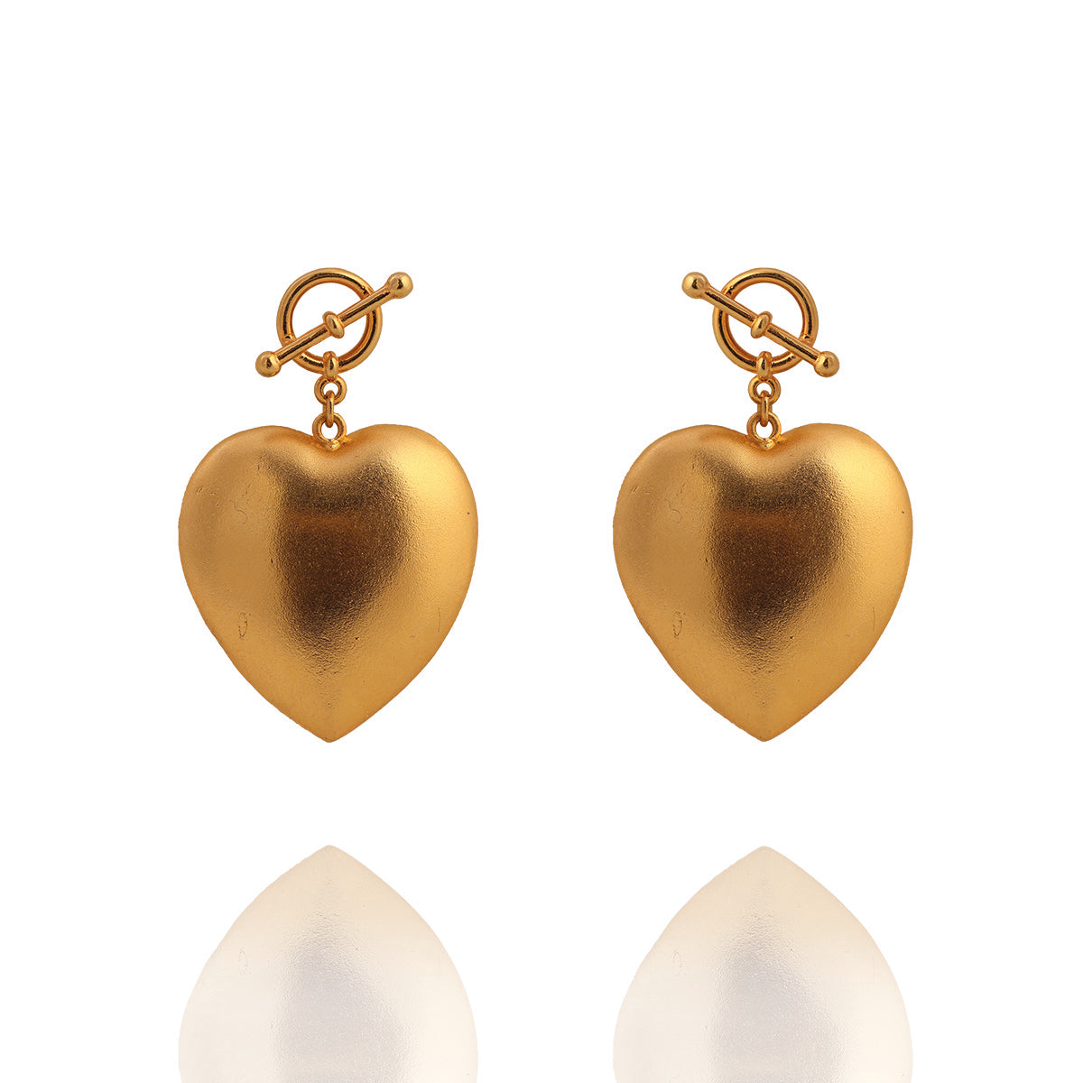 Heart Toggle Earrings