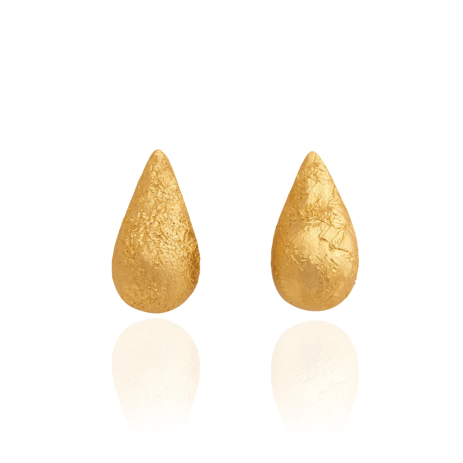 Golden Foil Droplet Earrings
