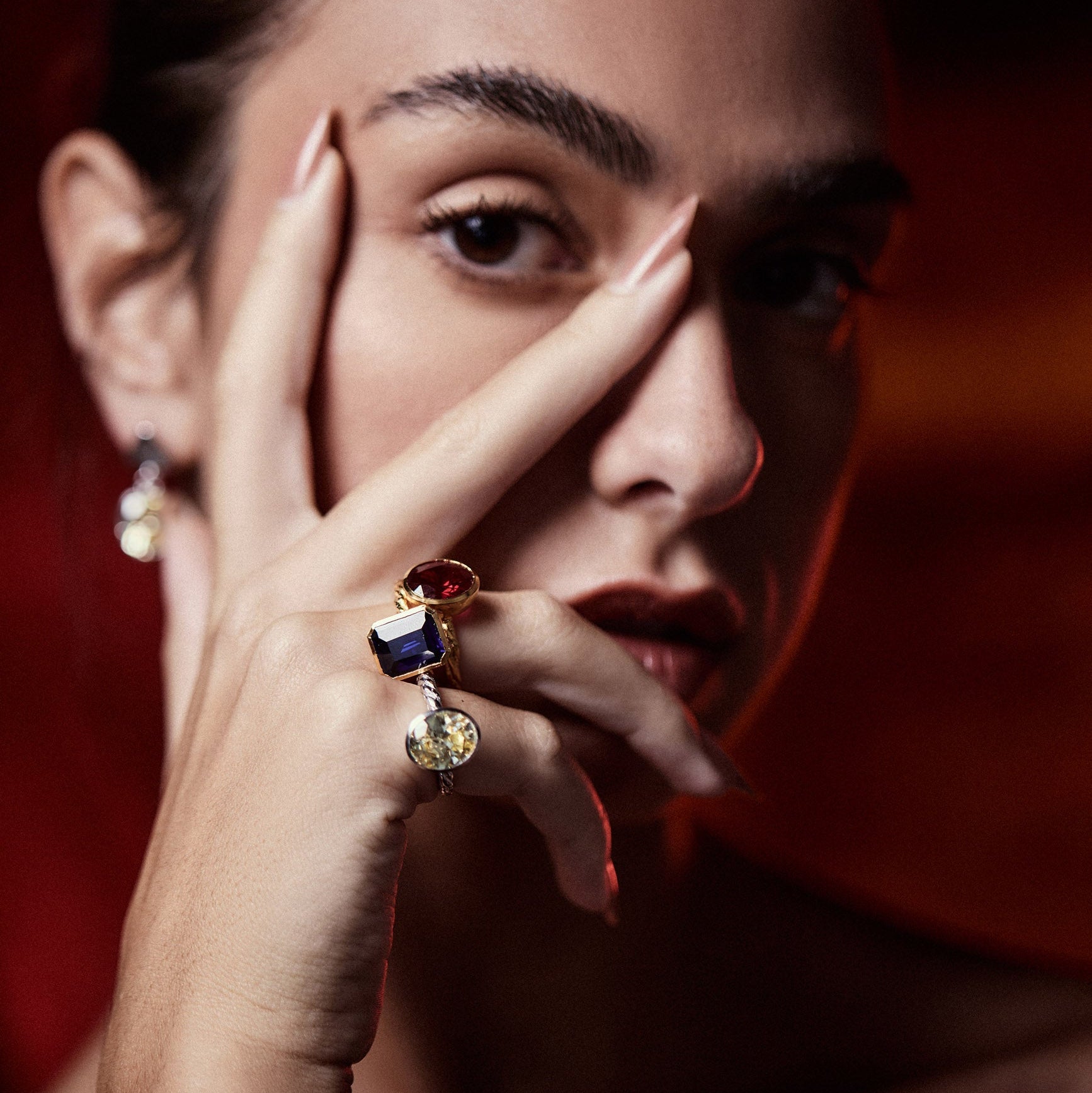 Yellow Gem Rope Ring