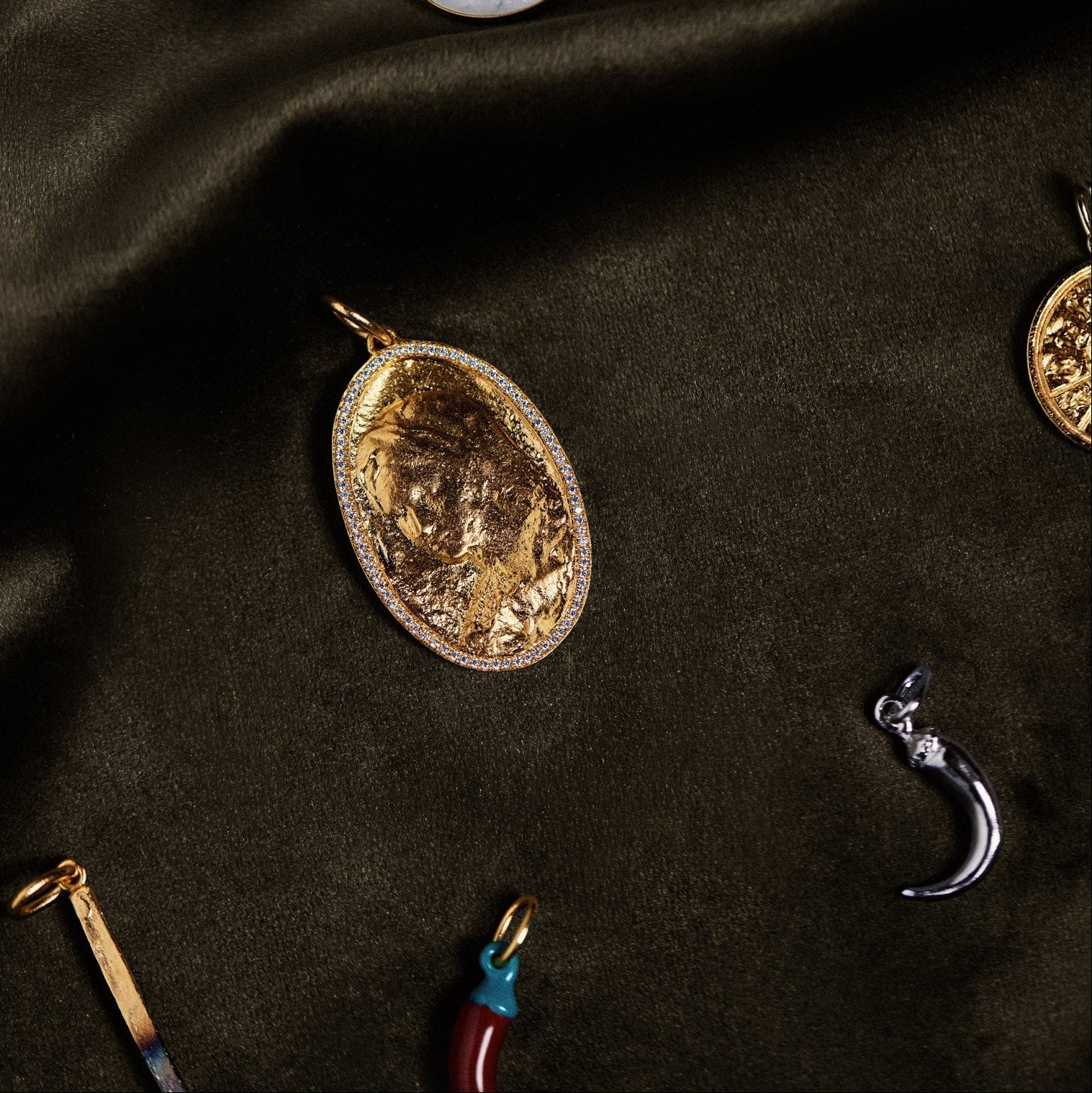 Encrusted Mary Charm