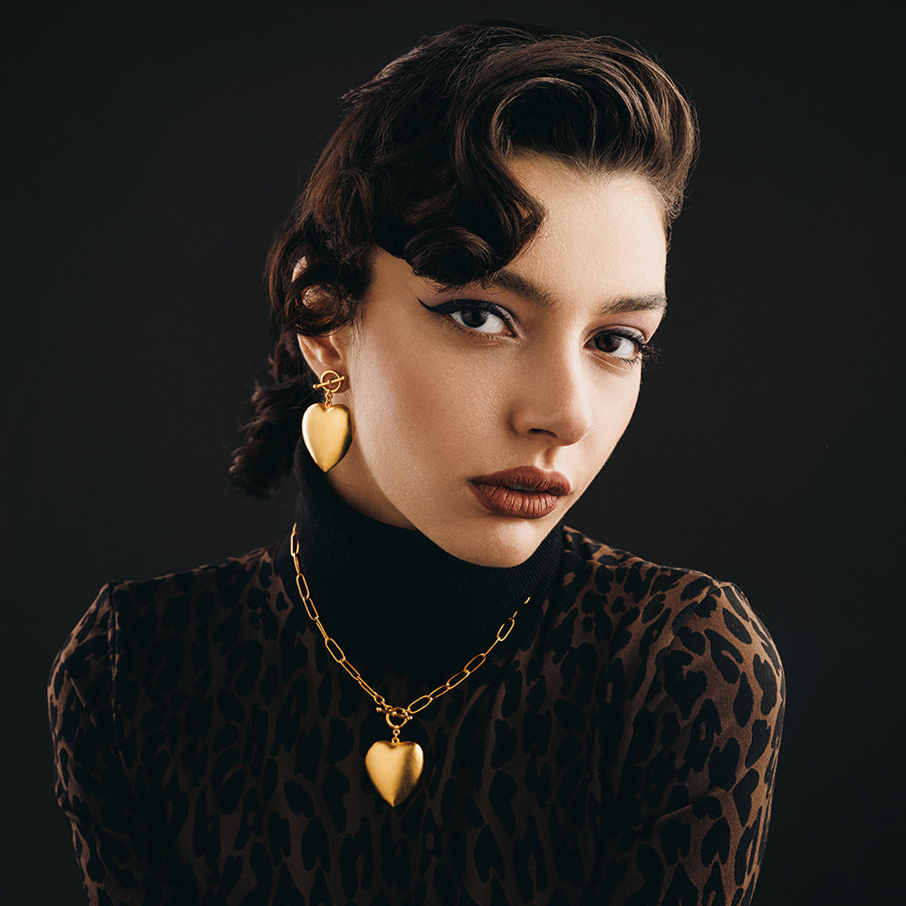 Heart Toggle Earrings