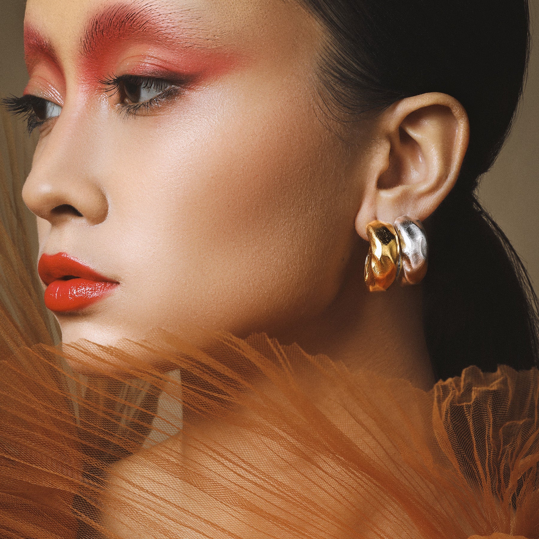 Gold Chunky Chili Hoops