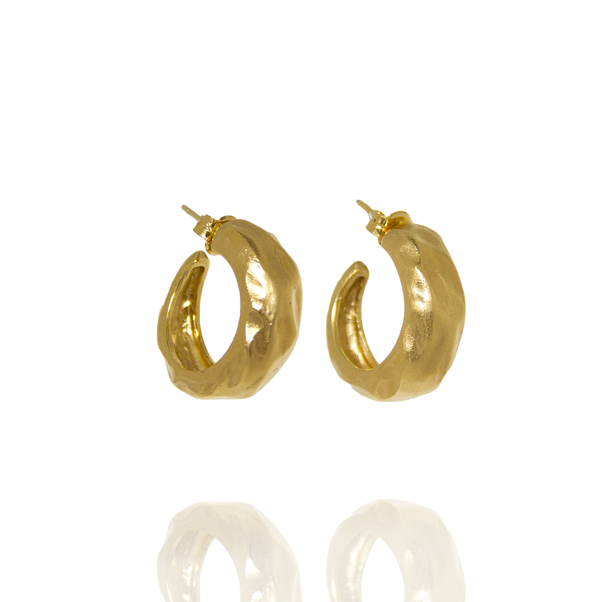 Gold Chunky Chili Hoops
