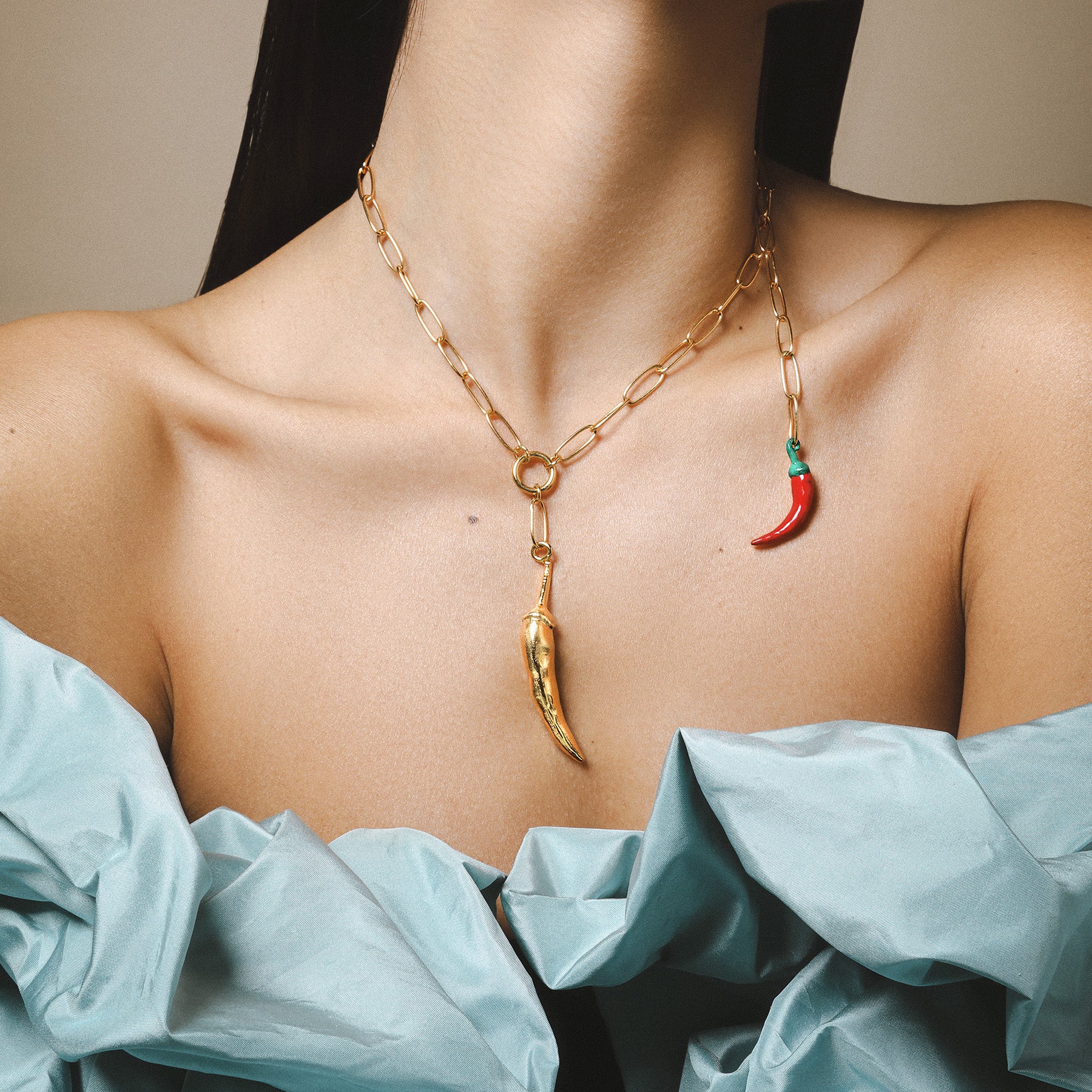 Golden Chili Necklace