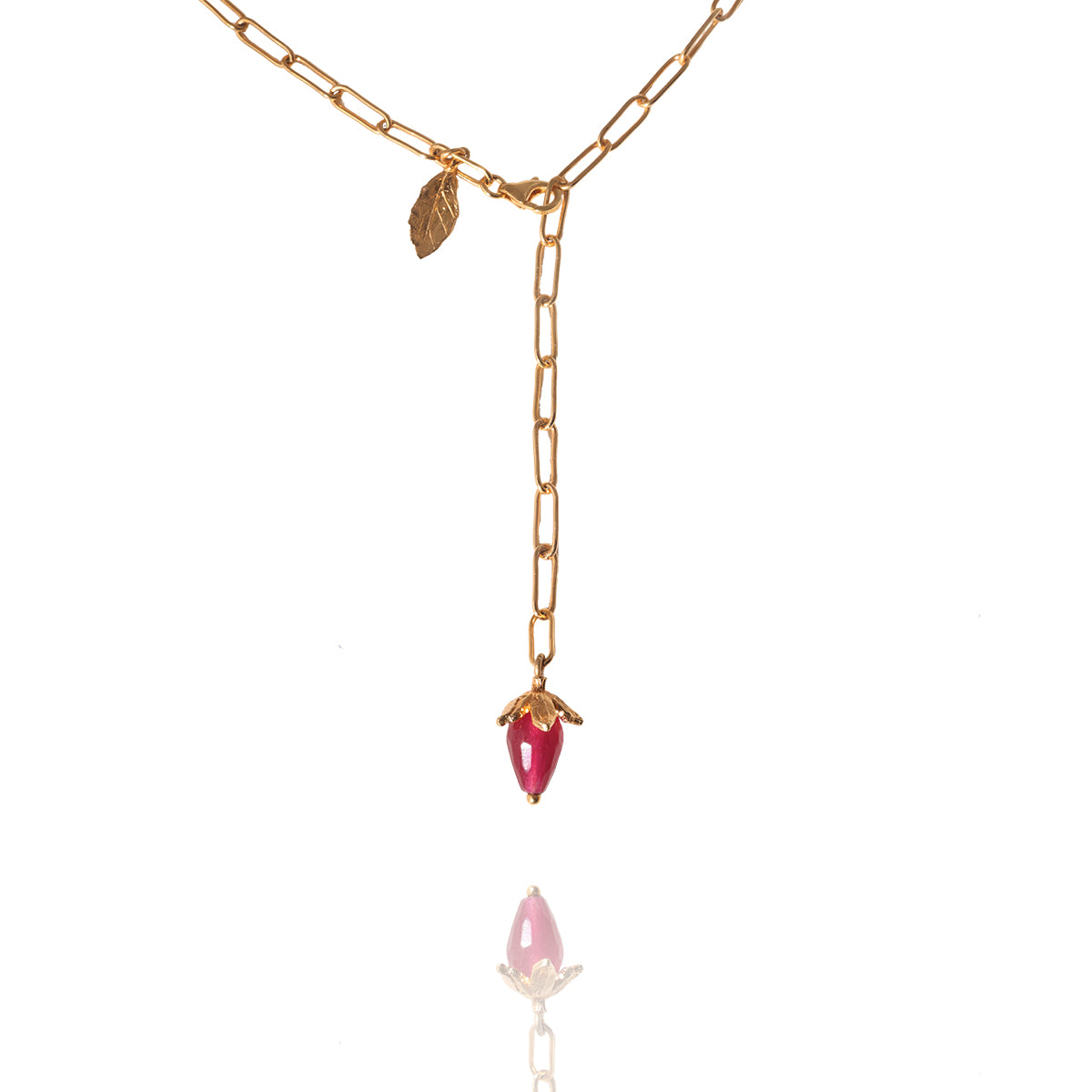 Golden Raspberry Necklace