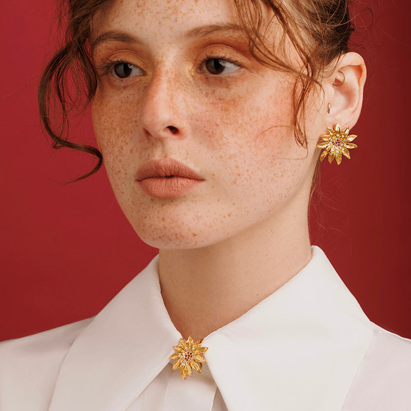 Strawberry Flower Studs