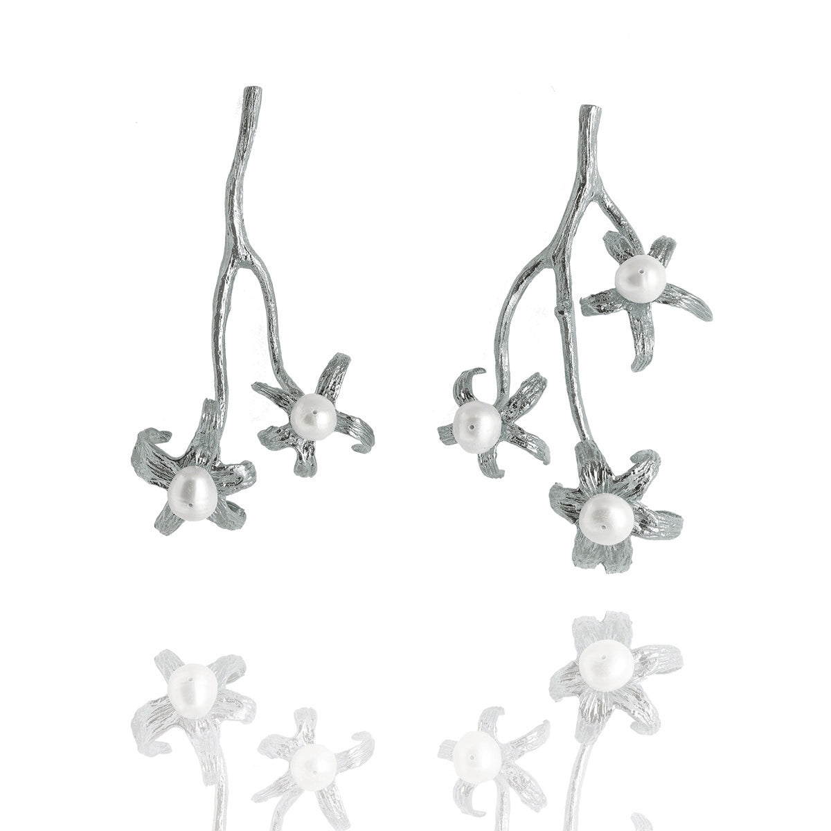 Silver Tomato Earrings