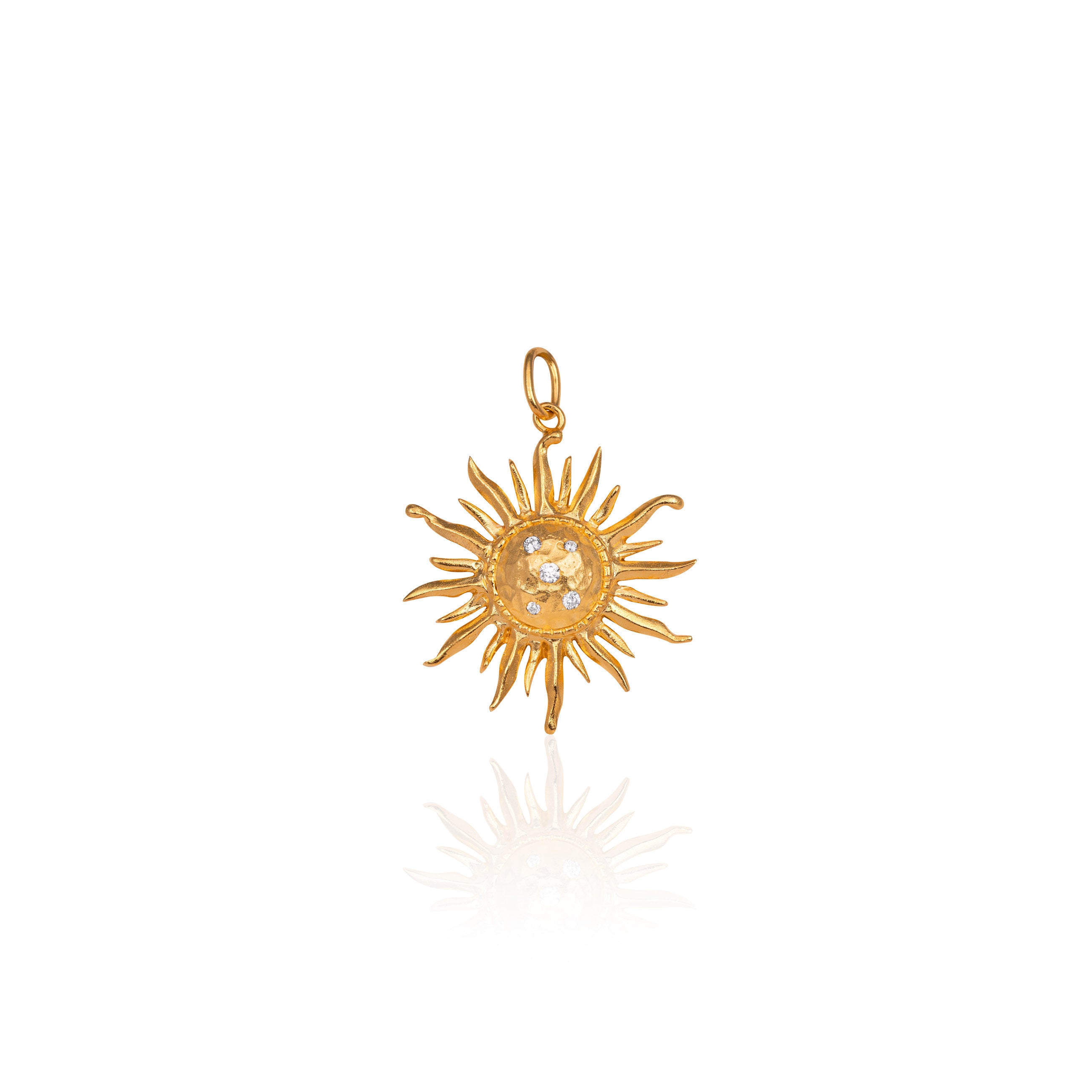 Gold Sparkle Sun Charm