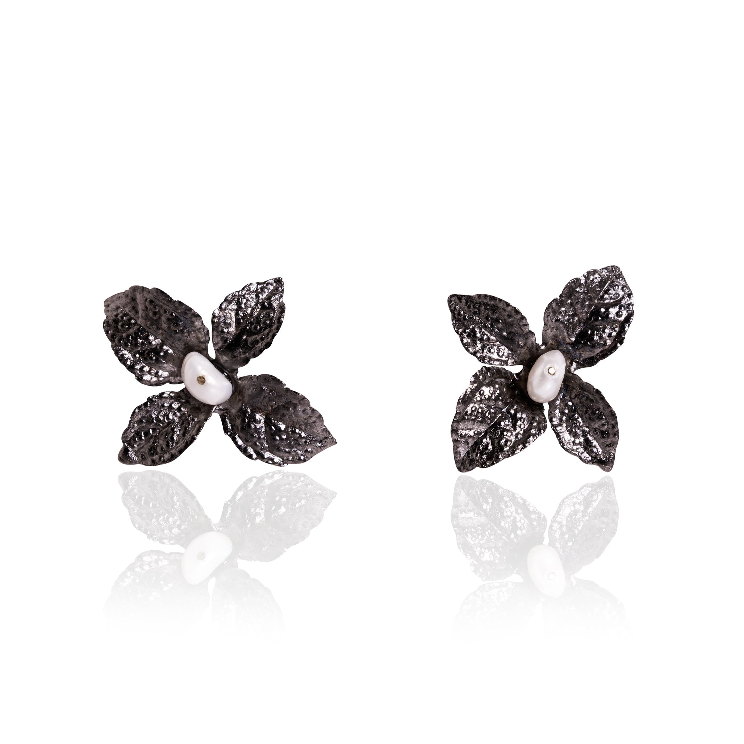 Black Mint Stud Earrings