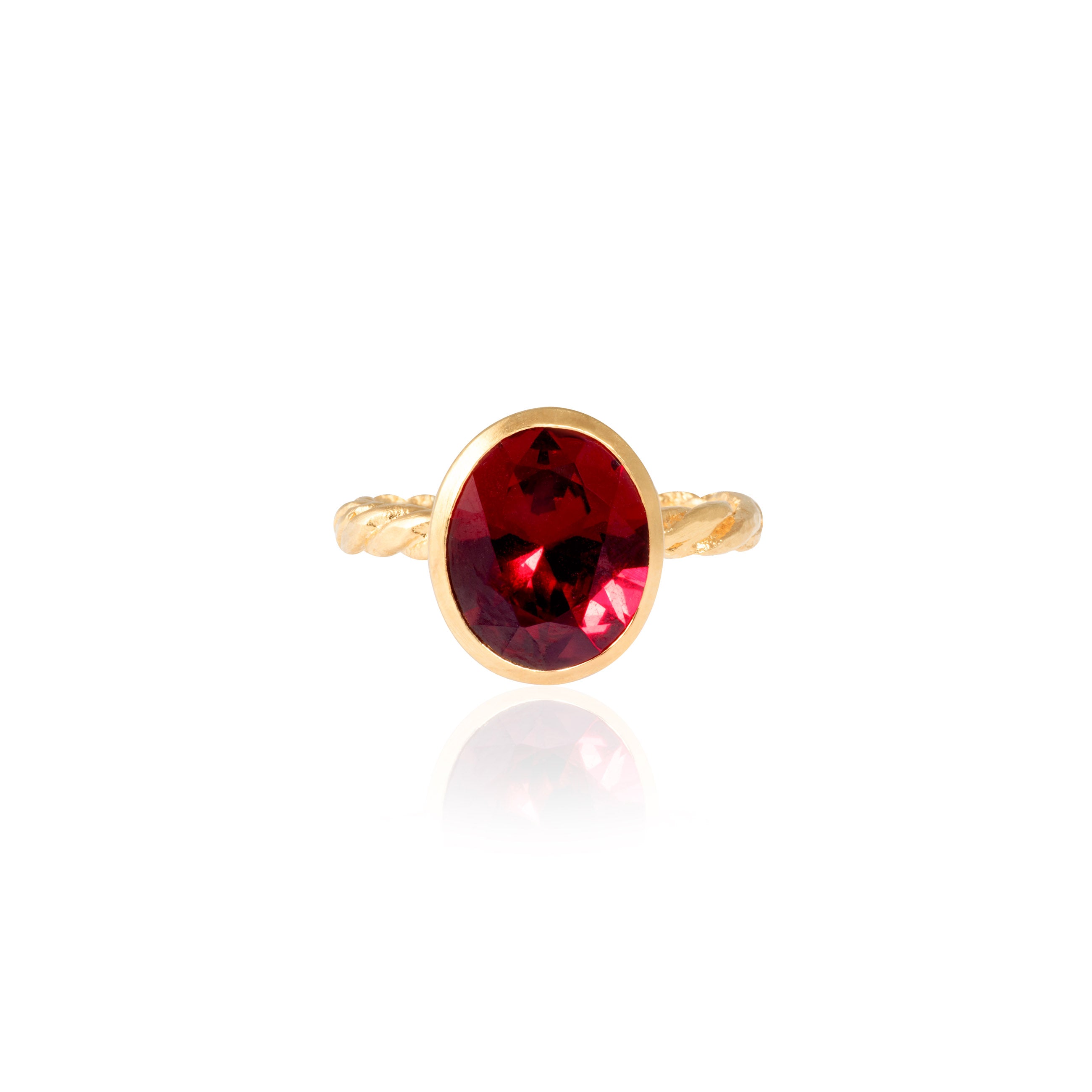 Red Gem Rope Ring