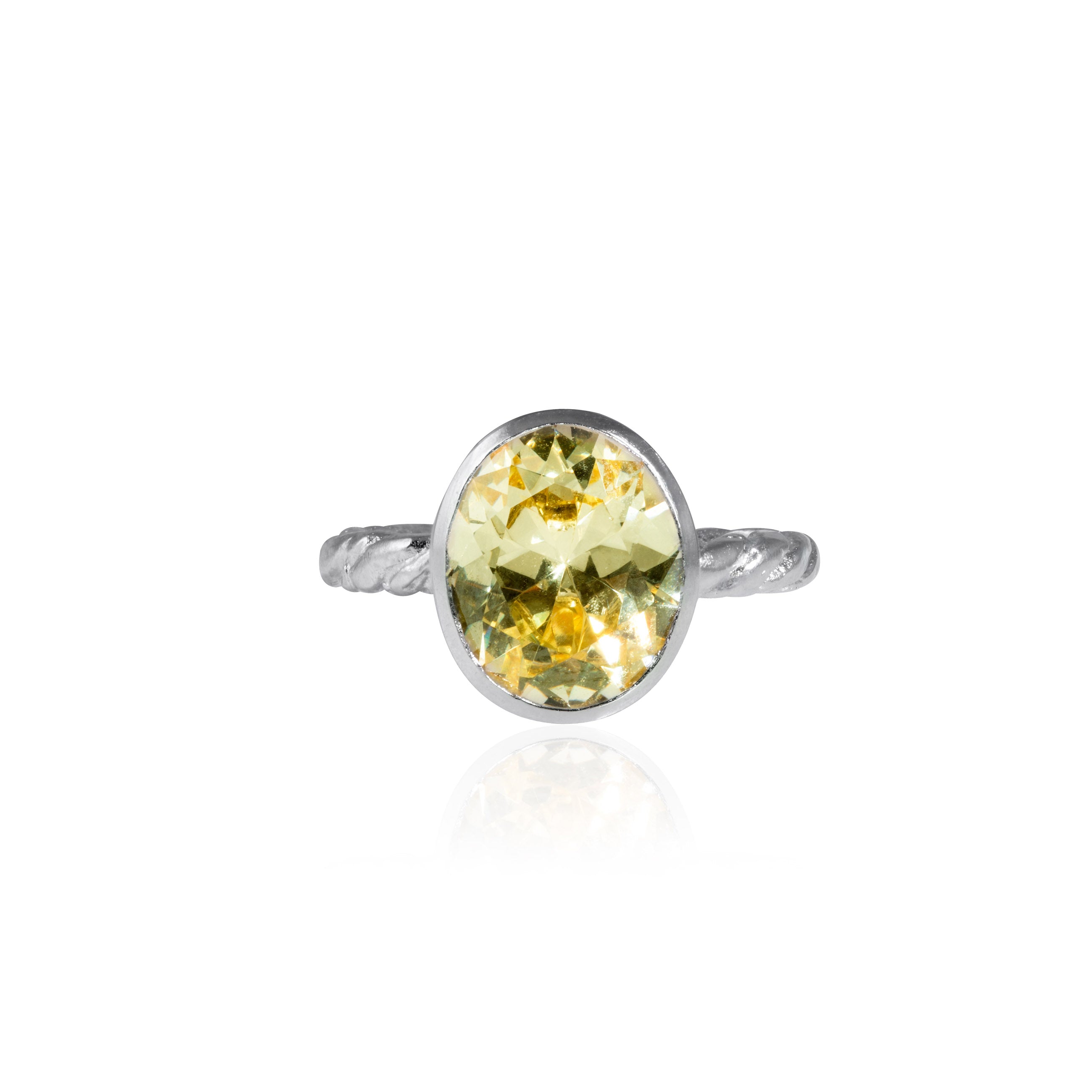 Yellow Gem Rope Ring