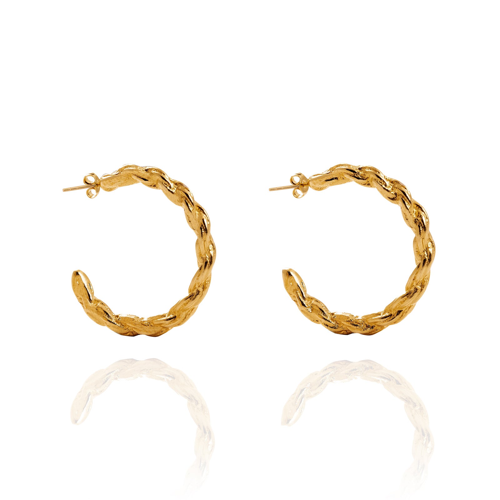 Gold Rope Hoops