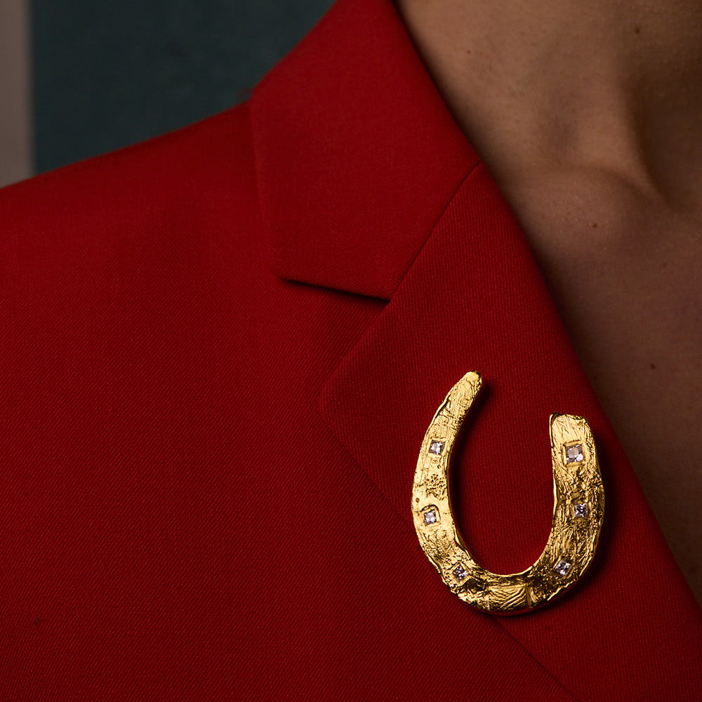 Golden Horseshoe Brooch