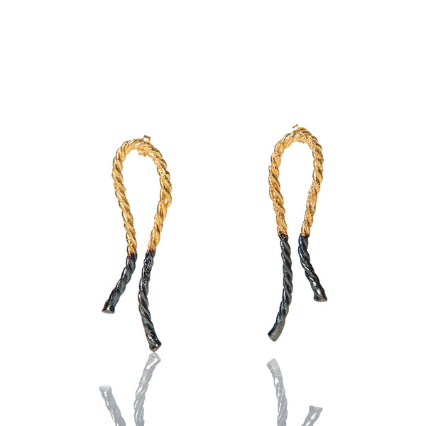 Burnt Rope-earrings-alexandra-hakim-jewellery