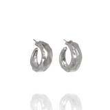Silver Chunky Chili Hoops