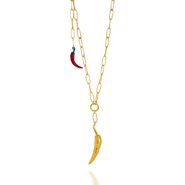 Gold Chili Necklace