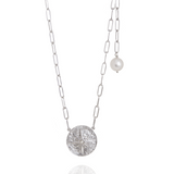 Silver Moral Compass Necklace